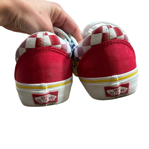 CUSTOM RARE Vans Multicolor Check w/ Flame Sole- One of One - Women's 9 Y2K - Picture 5 of 8